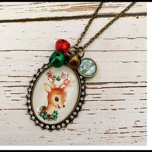 Beautiful reindeer necklace.